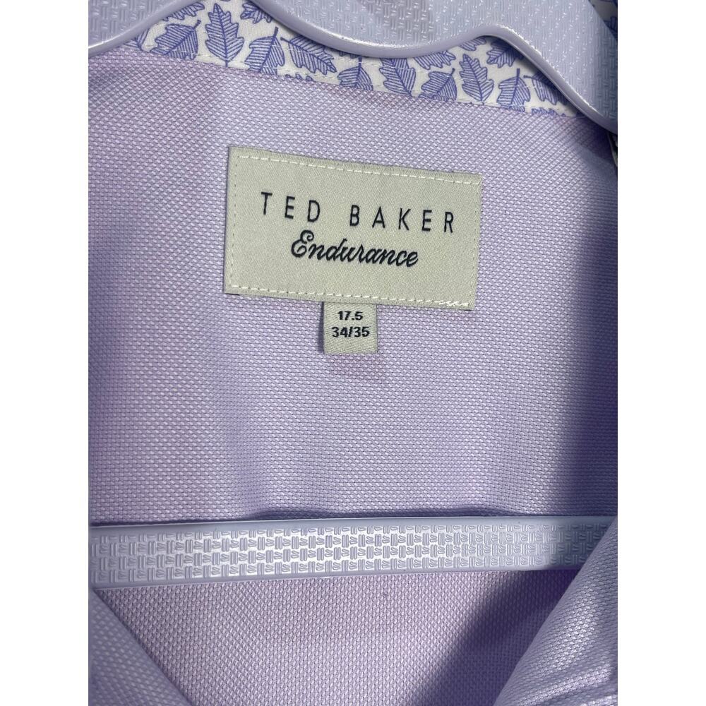 Ted Baker Endurance Men’s Dress Shirt (Lavender) Size 17.5/34-35 (100% Cotton) - Picture 2 of 7